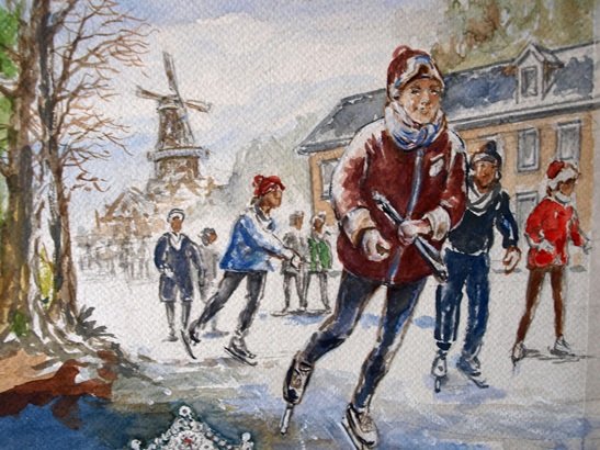 Alexander en Maxima collage elfstedentocht